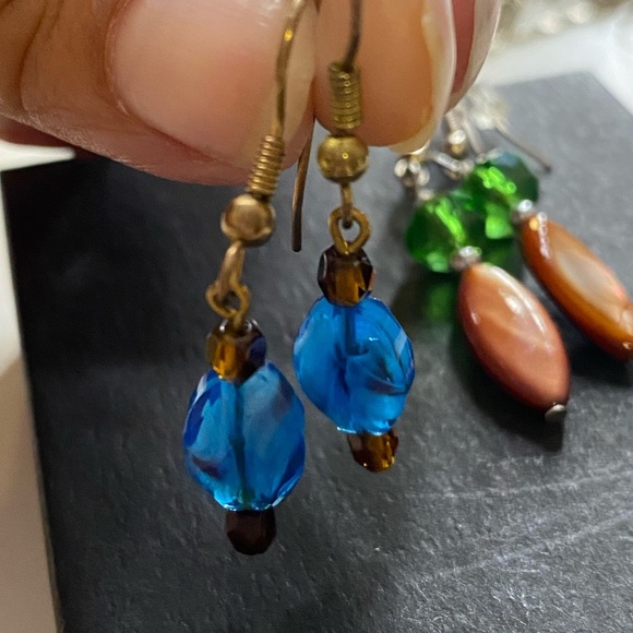 Bohemian Colorful Beaded Dangle Earrings Set - Picture 7 of 9